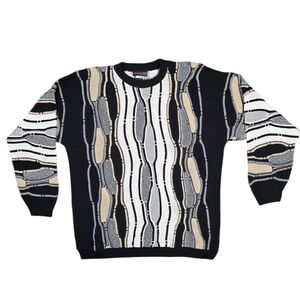 Vintage Dimension Milford Men's 3d Knit Sweater Biggie Cosby Coogi Inspired XL